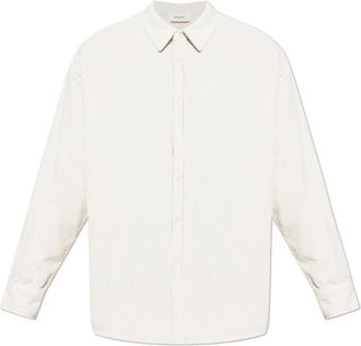 American Vintage Ribfluwelen overhemd - Heren - Casual Overhemden - Beige - S - Katoen - Overhemden