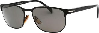 David Beckham Square Full Rim Sunglasses - Black