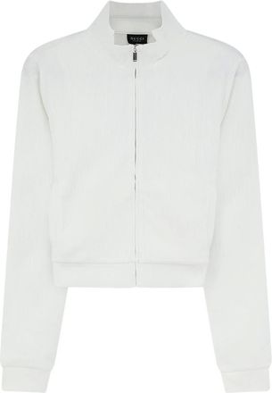 Gucci Hoodies & sweatvesten, Dames, Wit, S, Katoen, Lichtgewicht Sweatshirt van Geribd Katoenen Jersey