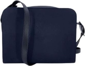 Saint Laurent Pre-owned Cross Body Bags, female, Blue, Size: ONE SIZE Pre-owned Cotton Crossbody Bag