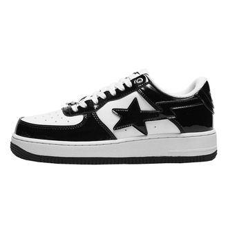 Generic Couple Casual whiteboard Shoes Fashionable Versatile Comfortable Shock Absorbing Outdoor Casual Sneakers (Black,8.5)
