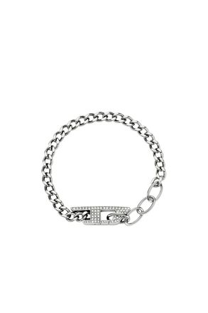 Diesel Stainless steel glitz chain bracelet - Bracelets - Unisex - Silver