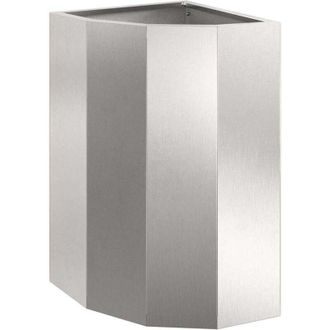 vidaXL Macetero de Esquina Plateado 30 x 30 x 50 cm Acero inoxidable vidaXL