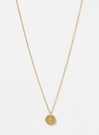 Simons Womens Alphabet character medallion chain