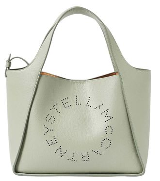 Stella McCartney Light Green Logo Medium Tote