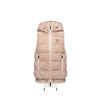 Moncler Moncler Teddy Padded Vest, Women, Pink, Size: Xs