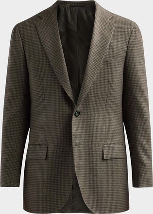 Kiton Men & apos;s Houndstooth Cashmere Sport Coat