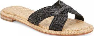 Dolce Vita Atomic Sandals Womens Black Crisscross Strap Slide HTAT1828