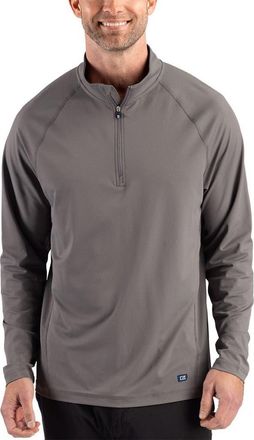 Cutter & Buck Prospect Epic Confidence Featherlight Performance Quarter Zip Pullover in Elemental Grey at Nordstrom, Size 4Xlt