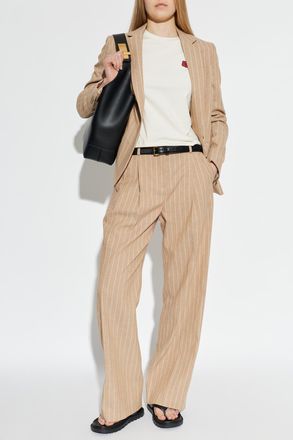 Paul Smith Pinstripe Trousers, Womens, Beige