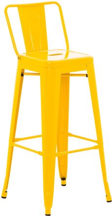 Clp Taburete De Bar De Metal Mason Amarillo
