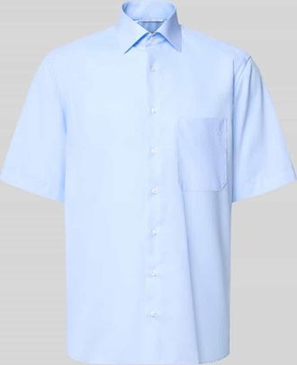 Eterna Relaxed Fit Freizeithemd im kurz&auml;rmeligen Design in Bleu, Gr&ouml;&szlig;e 40