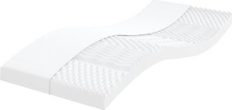 vidaXL Colch&oacute;n De Espuma De 7 Zonas Dureza 20 Ild Blanco 80x200 Cm Vidaxl