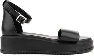 Sergio Moretti Sm 6014-2362 Sandalen - Dames - Sleehakken - Zwart - 38 EU - Leer - Schoenen