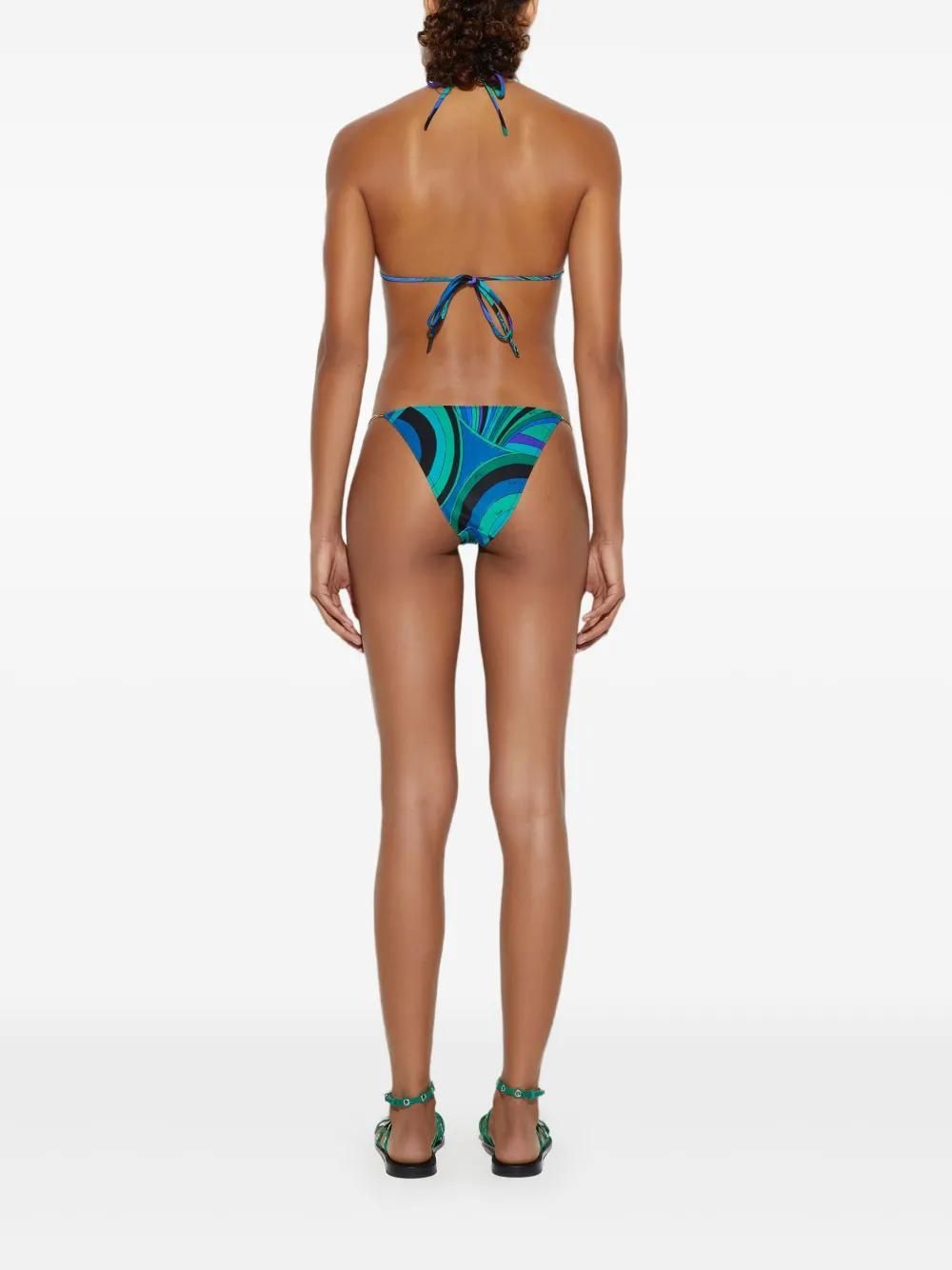Bikini 2 Pièces Floral Cupshe - Haut Triangle Push-up Et Bas Taille Haute - Maillot De Bain Féminin