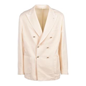 L.B.M. 1911 Blazers, male, Beige, Size: 3XL Giacca Doppiopetto