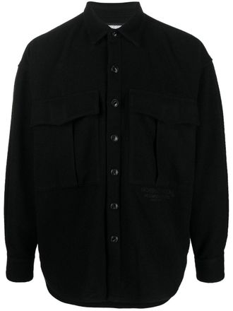 Neighborhood neighborhood chest pocket shirt - men - Nylon/Wool/Polyester/Acrylic - L - Black