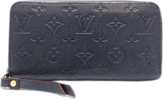 Louis Vuitton Monogram Empreinte Marine Rouge Leather Long Wallet (Bi-Fold) (Pre-Owned)