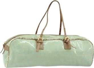 Fendi Pre-owned Zucchino Canvas Handtas - Dames - Vintage Handtas - Groen - ONE Size - Leer - Vintage