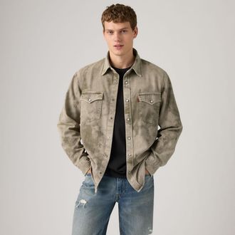 Levi's Relaxed Fit Western Shirt - Mens - XL - Green