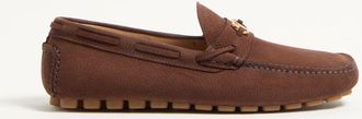 Valentino Garavani Mocassino Driver Fastaway In Cervo Suede Uomo BARK BROWN 40.5