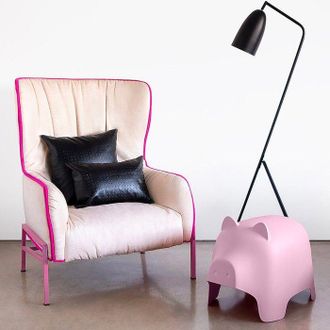 Balvi Pouf - Balvi - Maiale Impilabile - Rosa Pallido - Polipropilene - 1 Posto
