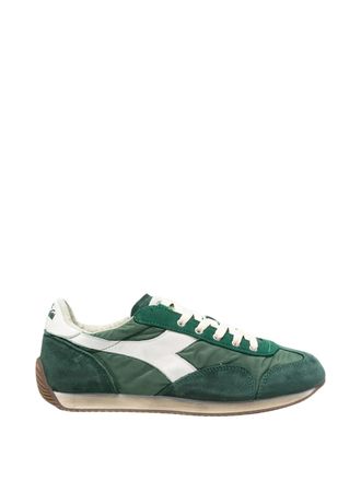 Diadora Equipe Vela Vintage Green Suede-and-Nylon Sneakers