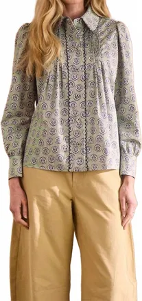 Hunter Bell James Shirt In Navy Bird Block