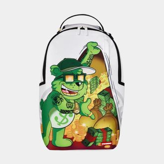 Sprayground Money Bear Stash Backpack Unisex Multi Graphic Top Handle Bag SPR246