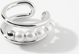 Simons Womens Pearl-insert ear cuff