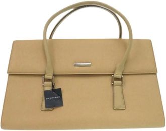 Burberry Pre-owned Handbags, female, Beige, Size: ONE SIZE Pre-owned Plastic Handbag