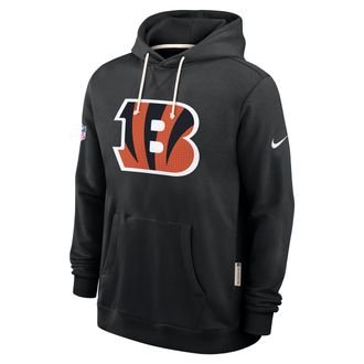 Nike Cincinnati Bengals Initial Home Sideline Nike Mens Dri-FIT NFL Pullover Hoodie in Black | 03AZ00A9A-A0M