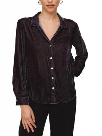 Bella Dahl Long Sleeve Clean Shirt In Arctic Smoke