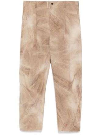 Forme Dexpression Broek met tie-dye patroon - Bruin