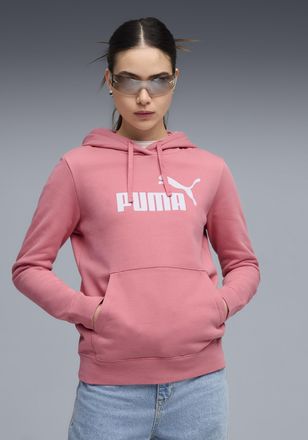 Puma Kapuzensweatshirt PUMA ESS NO. 1 LOGO HOODIE FL (S), Damen, Gr. XL, wild pink, Fleece, Obermaterial: 66% Baumwolle, 34% Polyester, bedruckt, regular f