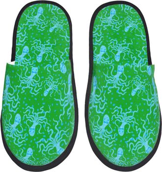 Generic Women Men House Slippers Animal Print Slippers Casual Adults Shoes For Indoor Outdoor, For Hotel, Travel, Home, M