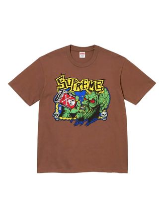 SUPREME T-shirt con stampa Fuckin Blowout - Marrone
