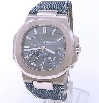 Patek Philippe Pre-owned Patek Philippe Nautilus Slate Grey Dial Mens Watch 5712G-001