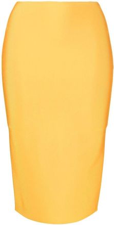 Herve Leroux bandage pencil skirt - women - Viscose/Elastane - 38 - Yellow