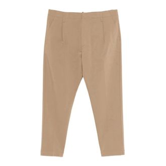 Dondup Straight Trousers, male, Beige, Size: W36 Ben Carrot Poplin Trousers