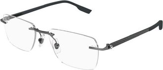 Montblanc MB0185O 003 Ruthenium 55mm