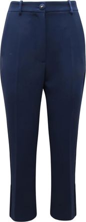 Elisabetta Franchi Pa-086-51E2 Cropped Broeken - Dames - Vrijetijds broeken - Blauw - M - Polyester - Broeken