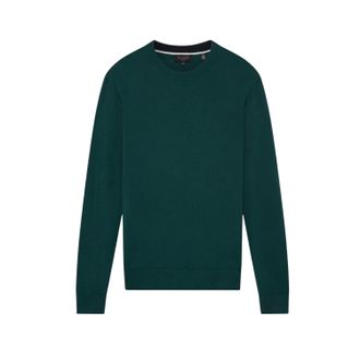 Ted Baker Heren Trui van Merinowol met lange mouwen (Groen)