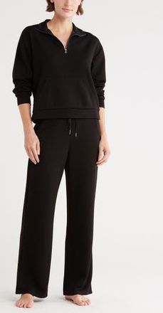 Tart Paxe Scuba Knit Half Zip Pullover & Pants Lounge Set in Black at Nordstrom Rack, Size Large