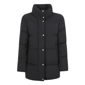 Woolrich Jassen, Dames, Zwart, XL, Leer, Madison Jas