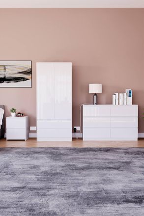 Home Discount Vida Designs Glinton 3Pc Bedroom Set (2Dr Bedside, 6Dr Chest, Wardrobe) in White