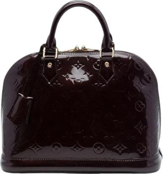 Louis Vuitton Pre-owned Alma PM - Dames - Vintage Handtas - Paars - ONE Size - Leer - Vintage