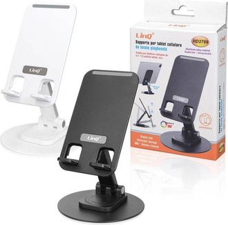 OEM Soporte Universal Plegable 360&deg; - Para Tabletas Y Smartphones - Compatible 4,7 A 12 Pulgadas - Uso Oficina Hogar Viaje - 1 Unidad