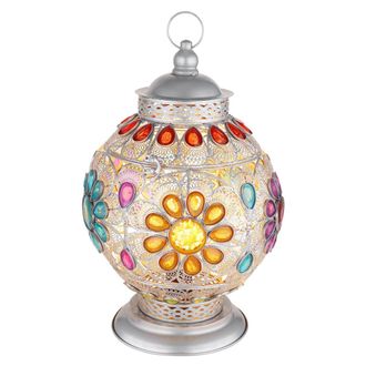 Globo Lighting L&aacute;mpara De Mesa - Gelasius - Plateado - Metal - &Oslash; 27cm - - Globo
