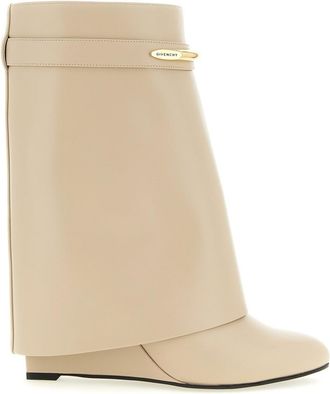Givenchy Beige Solid Pointed Toe Boots